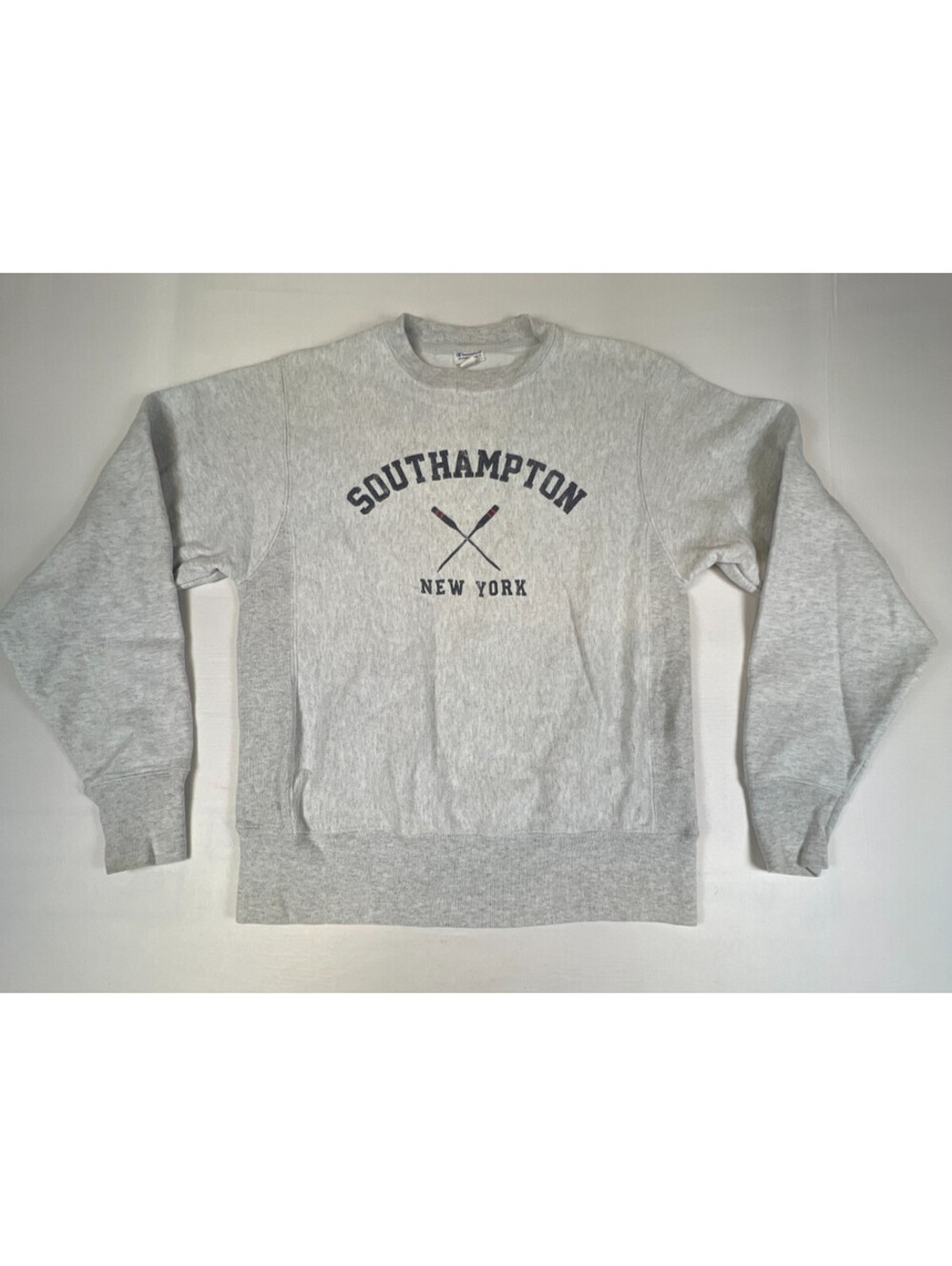 Champion Reverse Weave Men's Sweatshirt Small Grey Southampton New York Crewneck